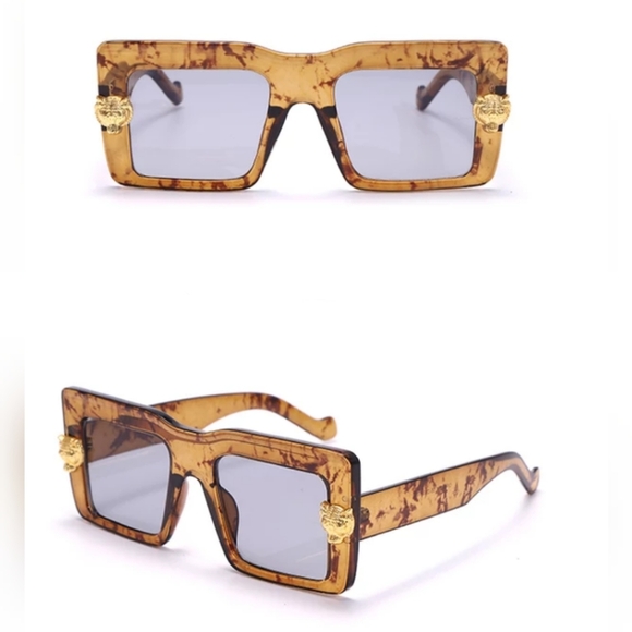 Square Frame Luxury Style Sunglasses - Picture 1 of 4